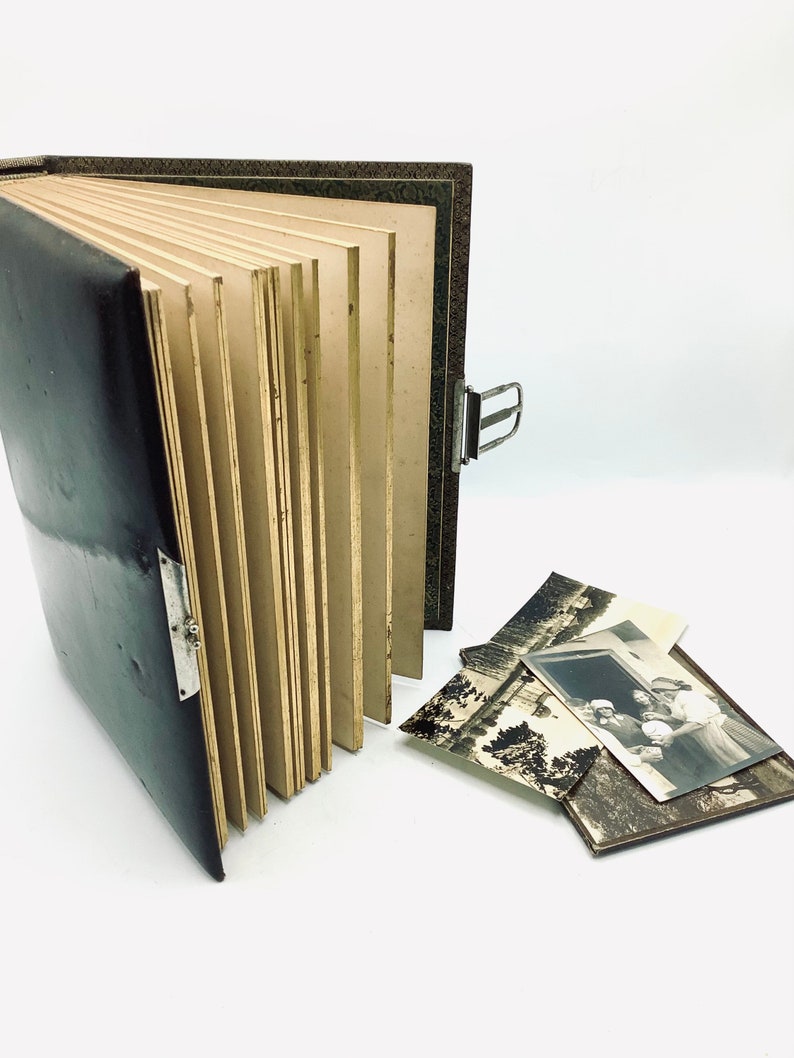 Large Victorian Leatherbound Photo Album With Metal Clasp Etsy UK