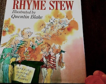 ROALD DAHL 1st EDITION 'Rhyme Stew' Illustrated by Sir Quentin Blake // 1989 Near Perfect Roald Dahl Children's Book // R. Dahl Masterpiece