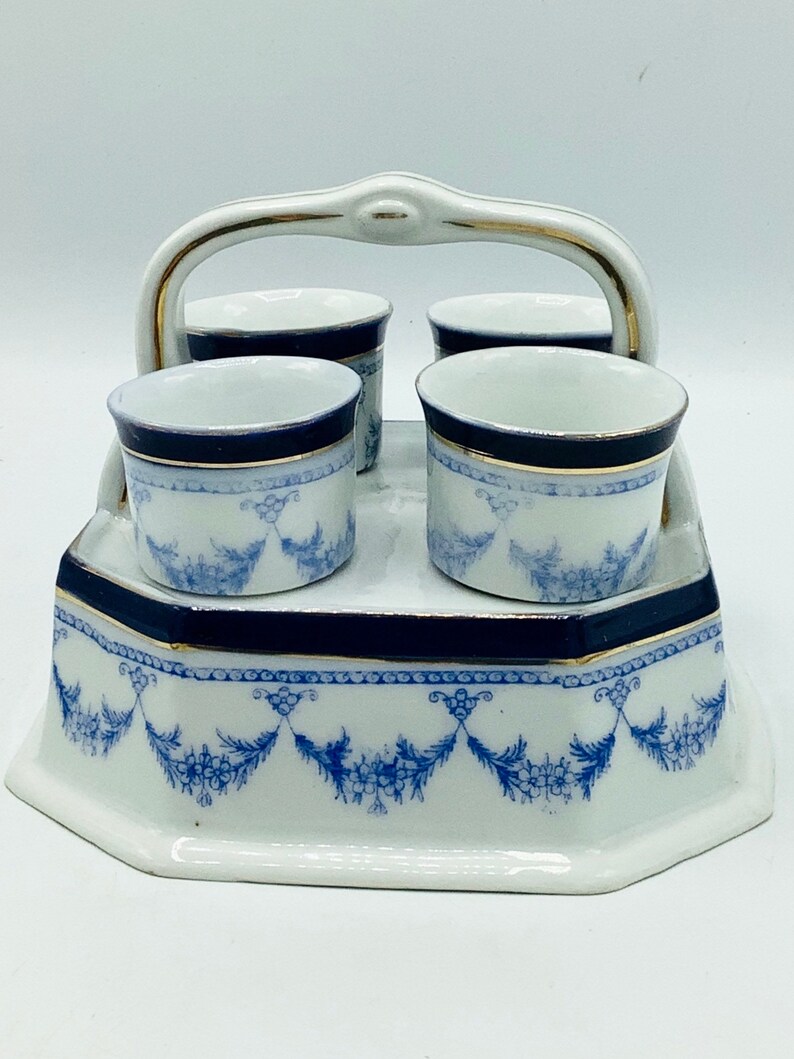 Antique Porcelain Egg Cup Holder / Victorian Egg Stand / Etsy