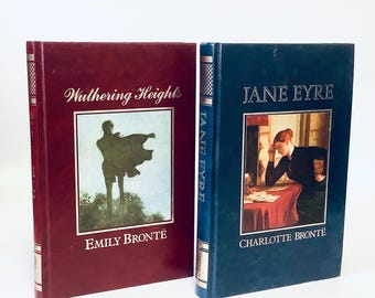 As New! A Pair of 1980&#39;s Editions of Jane Eyre & Wuthering Heights Published by Great Writers Library, England / Ideal Gift For Brontë Lover