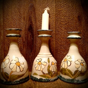 FAVOLOSO! Set di 3 portacandele BARNBARROCH SCOTLAND // Graziosi e romantici vasi in ceramica da studio // Regalo perfetto per gli amanti della Scozia