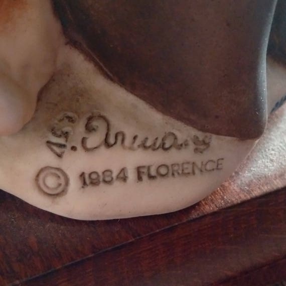 カポディモンテ ピエロと犬の置物