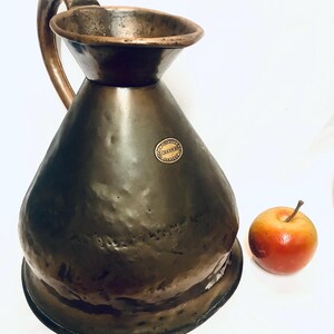 Victorian One Gallon Copper Haystack Harvester Jug made by John McGlashan, Glasgow / Antique Scottish 4.5 Litre Ale Pitcher / Old Brewerania