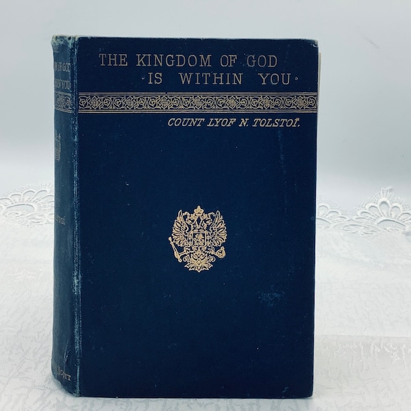 First-edition 1894 TOLSTOY “The Kingdom Of God Is Within You” / 19th Century Russian Classic by Count Lyon Tolstoi