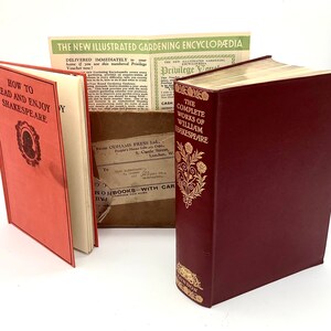 The Works of William Shakespeare in the Original Publisher’s (Odhams) Shipping Box & 1940’s Ephemera / Perfect Gift for Lovers of the Bard