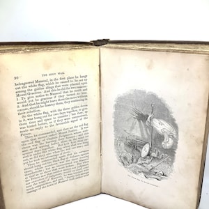 19th Century Edition HOLY WAR by John BUNYAN made by Shaddai Upon Diabolus & Published by The Religious Tract Society (England) Rare Label