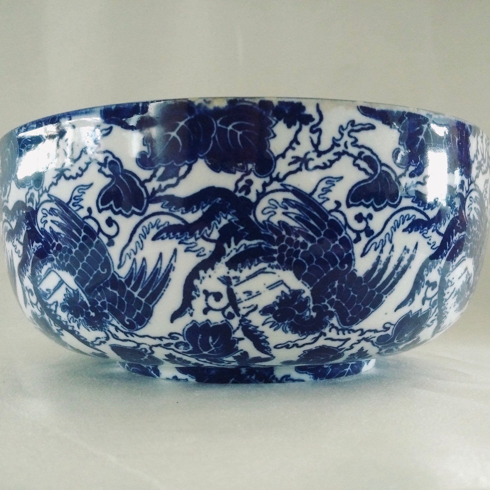 Rare Flow Blue Royal DOULTON mythical Birds Etsy