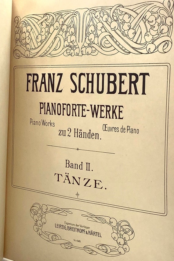 シューベルト KLAVIERWERKE TÄNZE ブライトコップフ＆ヘルテル発行 c