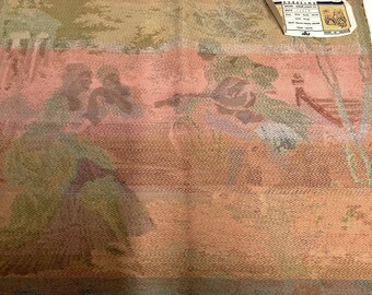 ヴィンテージのゴブラン織り（ベルギー製）タペストリー。貴族の女性と