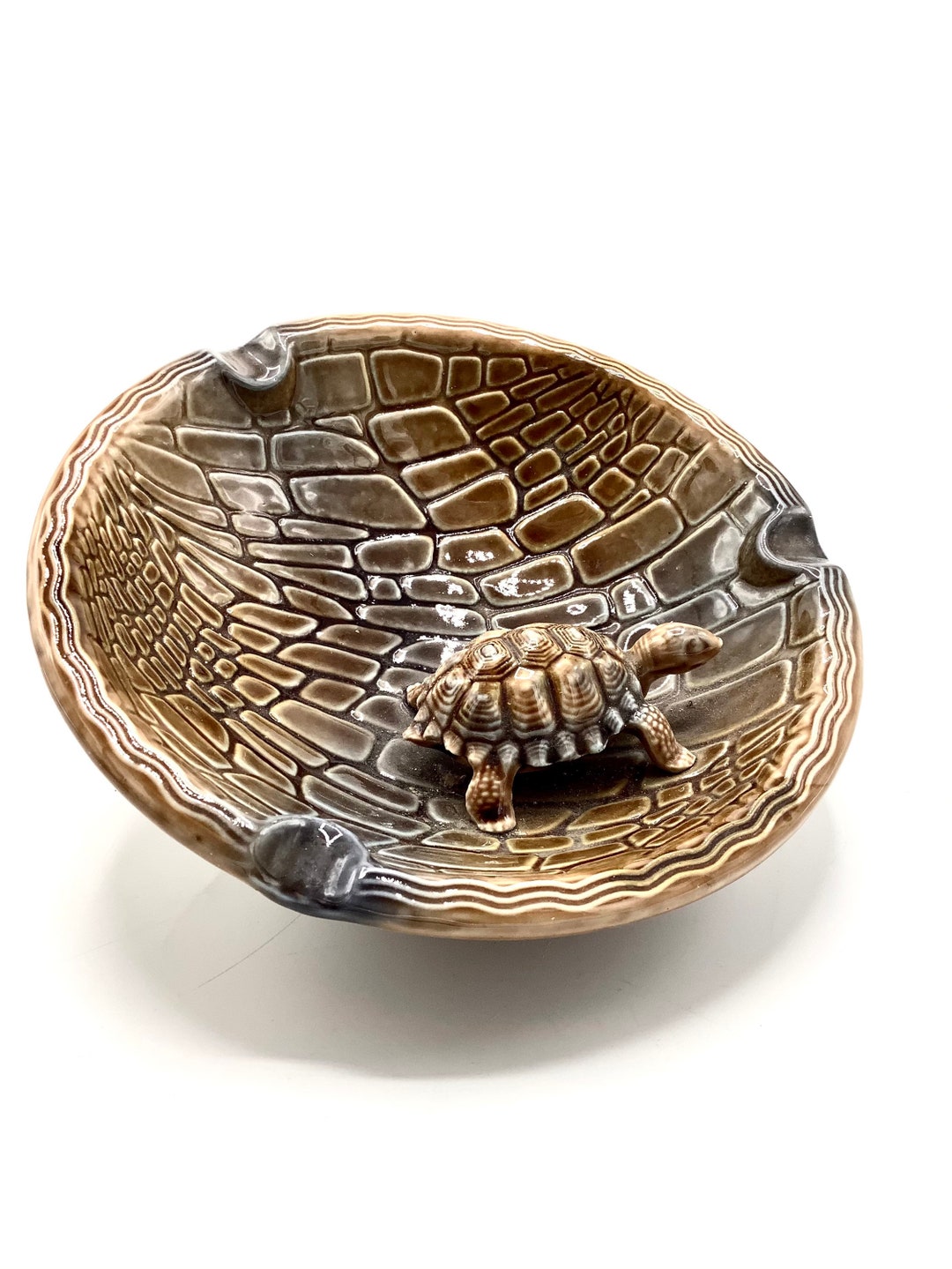 Hidden Tortoise Large Vintage Ceramic Ashtray Made by Wade Etsy
