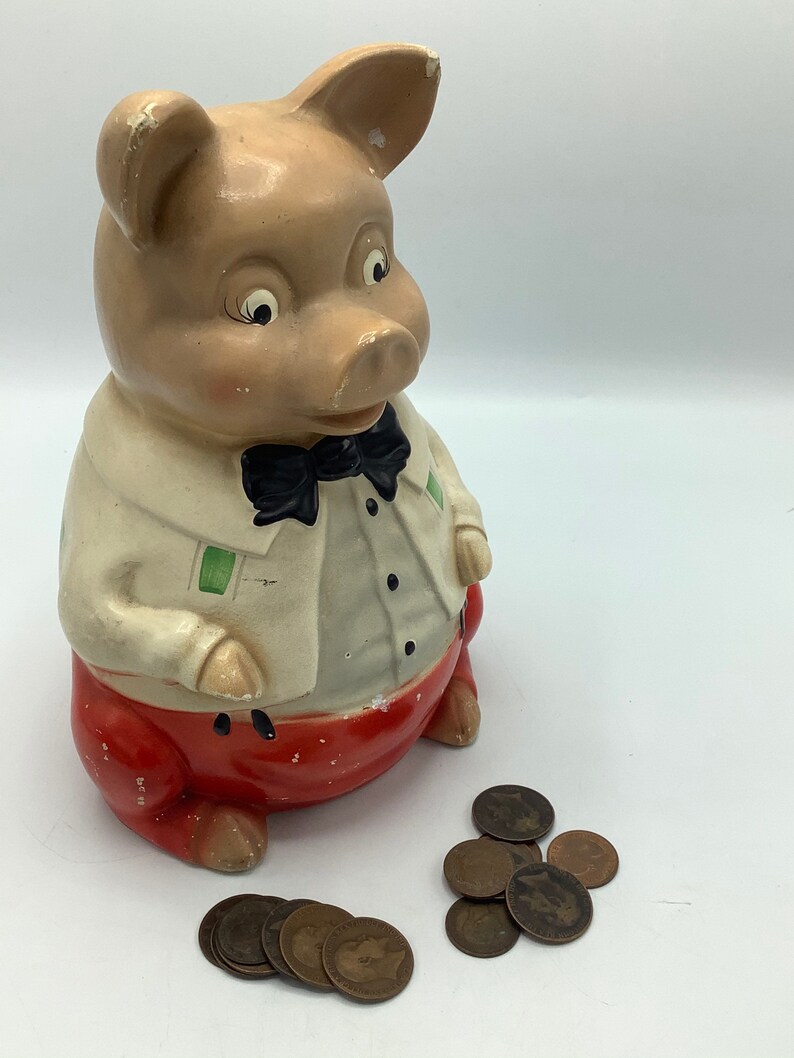 1925 Mr Pig Money Box by Ellgreave Pottery Co. England / Etsy