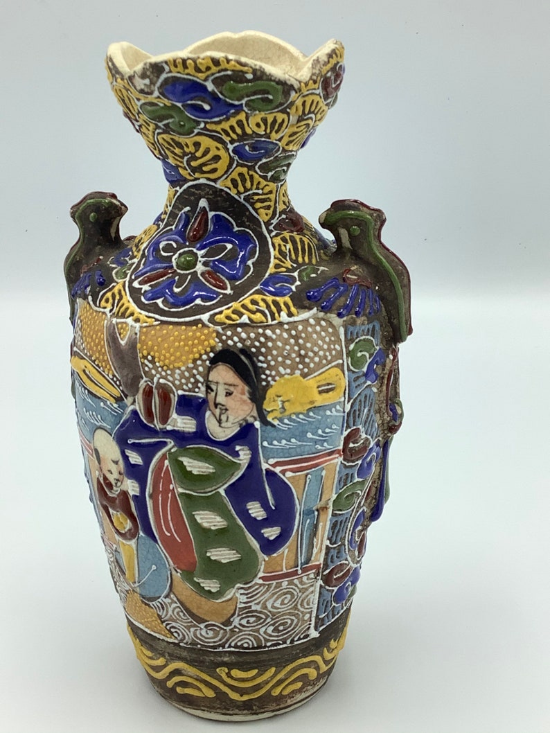 JAPANESE SATSUMA MORIAGE Vase Meiji Period 18801890 / Etsy UK