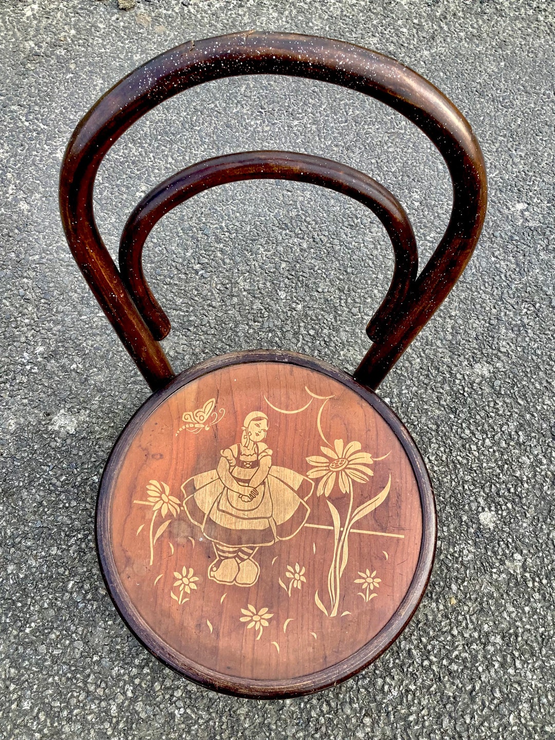 FISCHEL CZECHOSLOVAKIA BENTWOOD Folk Art Children's Chair After