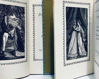 JANE AUSTEN ILLUSTRATE, 60 jaar oud Set: Pride & Prejudice + Sense and Sensibility, uitgegeven door The Folio Society / Austen Lover Gift