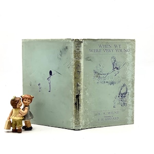 Early 1936 Edition “When We Were Very Young” by A.A. Milne Priced at 2 Shillings & Sixpence / Classic Vintage English Children&#39;s Masterpiece
