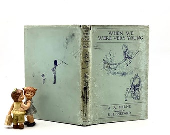 Early 1936 Edition “When We Were Very Young” by A.A. Milne Priced at 2 Shillings & Sixpence / Classic Vintage English Children's Masterpiece