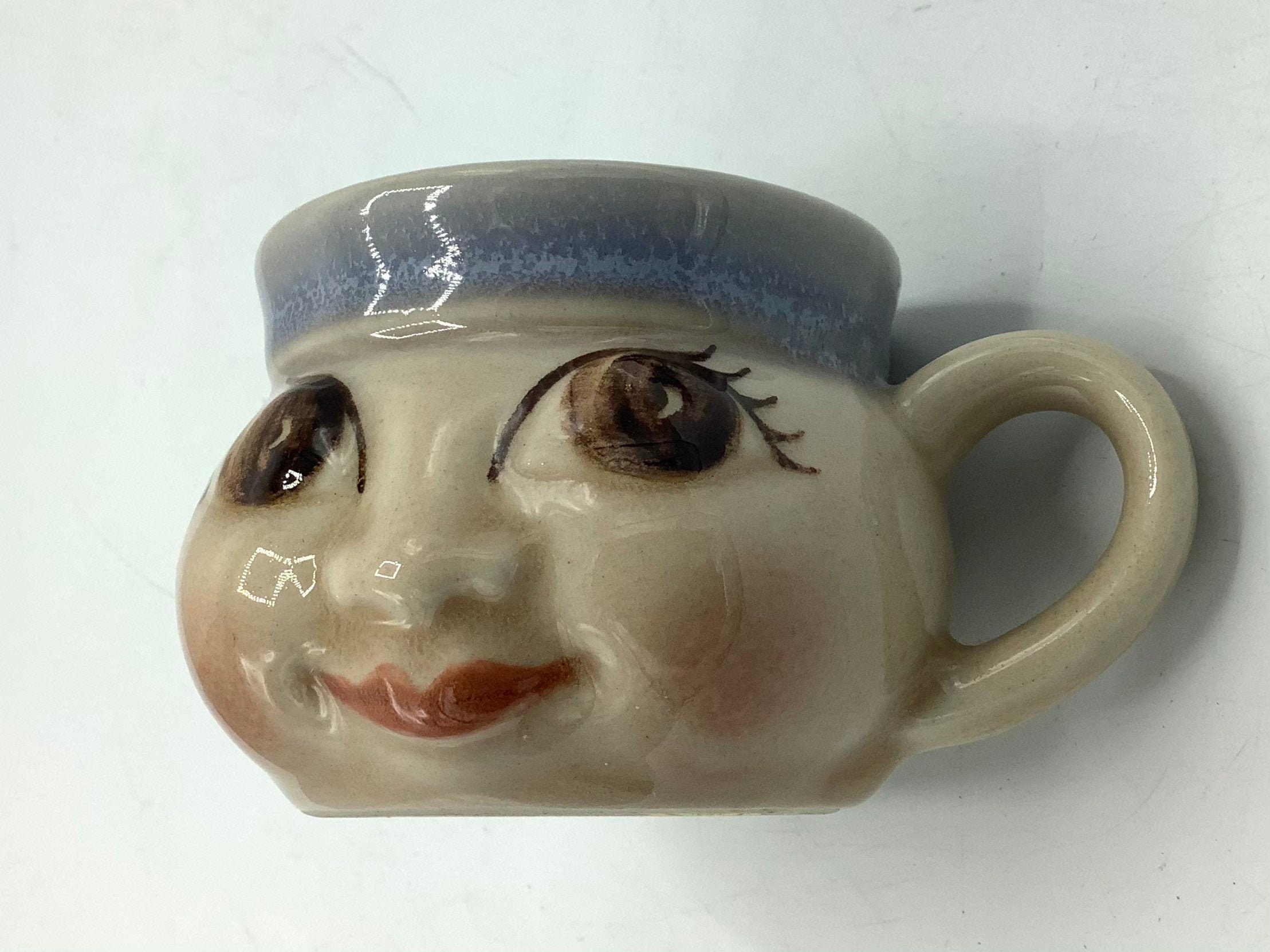 Art Deco Ditmar Urbach Lidded Pot Face Made in Czechoslovakia - Etsy