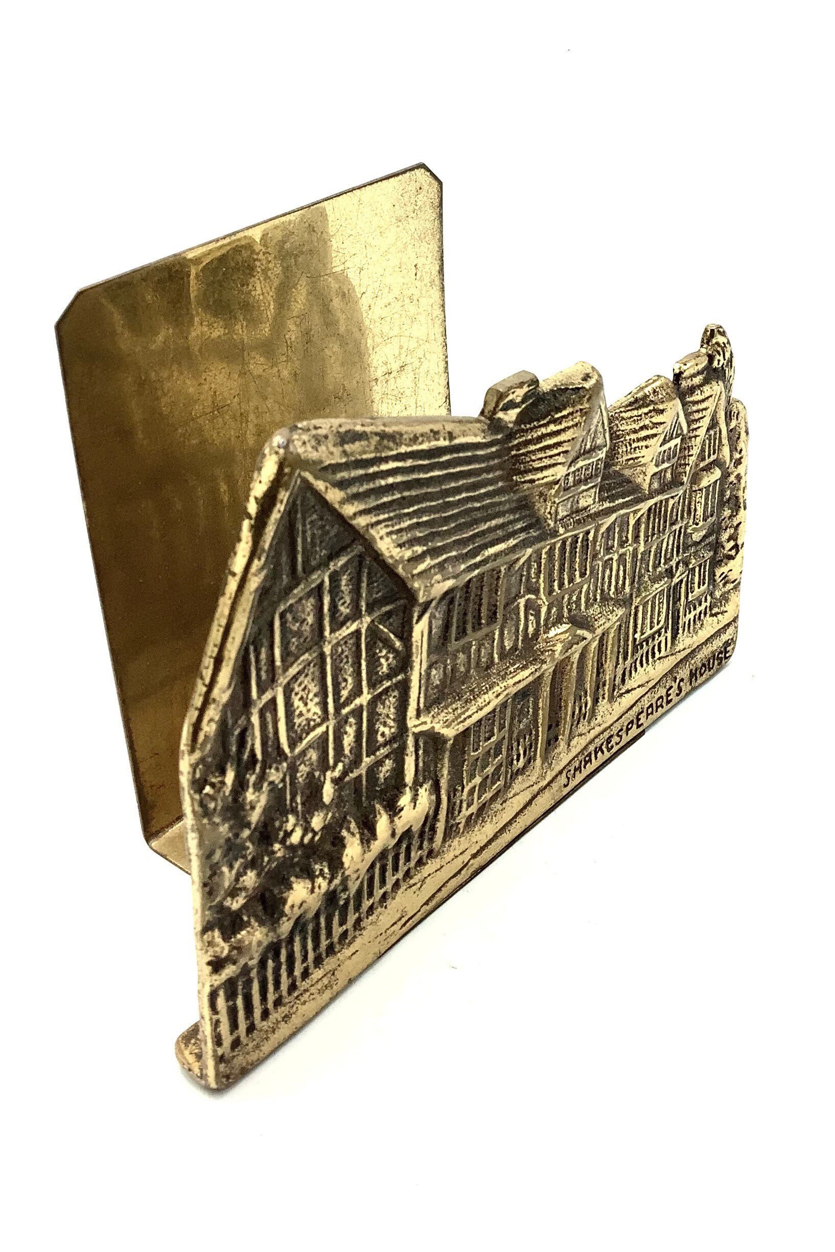 Solid Brass Letter Rack Depicting William Shakespeare’s House in ...