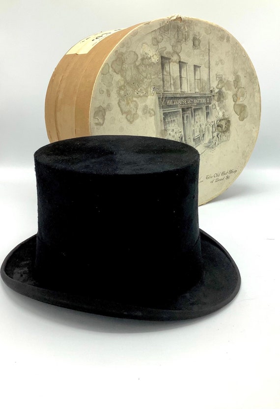 Immaculate Antique Size 7 Silk & Beaver Top Hat With - Etsy