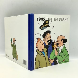 ¡Perfecto! ¡Como nuevo! TINTIN 1995 DIARIO DE TAPA DURA / Vintage Tintin Journal / 1994 Tintin Planner Calendar / Tintin Memorabilia / Tintin Gift