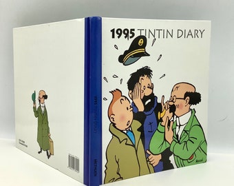 ¡Perfecto! ¡Como nuevo! TINTIN 1995 DIARIO DE TAPA DURA / Vintage Tintin Journal / 1994 Tintin Planner Calendar / Tintin Memorabilia / Tintin Gift