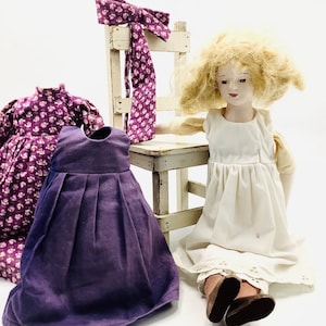 Antique German Heinrich Handwerck Cloth & Bisque 14” (35cm) Doll with a Separate Set of Hand-made Clothes