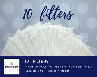 10 x Filtres pour masque, filtres de masque de visage, filtre nano masque, filtre amovible pour masque, filtre de masque de PM 2,5, masque de poche de filtre, ensemble de filtres