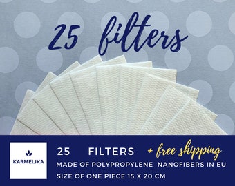 Pack of filters, 25 x Filters for mask, Face mask filters, Set of filters, Removable filter mask,PM 2,5 mask filter,Filter pocket, For masks