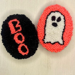 Ghost magnet set | Refrigerator magnet | Punch needle