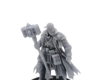 Witch Hunter Miniature 28mm Fantasy Inquisitor with Warhammer Grimdark Tabletop RPG DnD Wargaming Figure