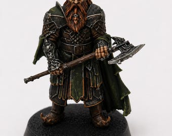 Dwarf King Miniature – Dainor Ironthane, King of Stoneheim | 28mm Resin Hero | Fantasy Wargaming RPG
