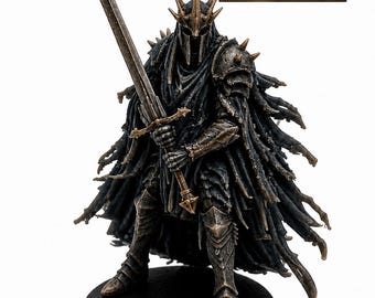 Shadow Wraith Knight – 50mm Large Display Miniature | Grimdark Collector Piece