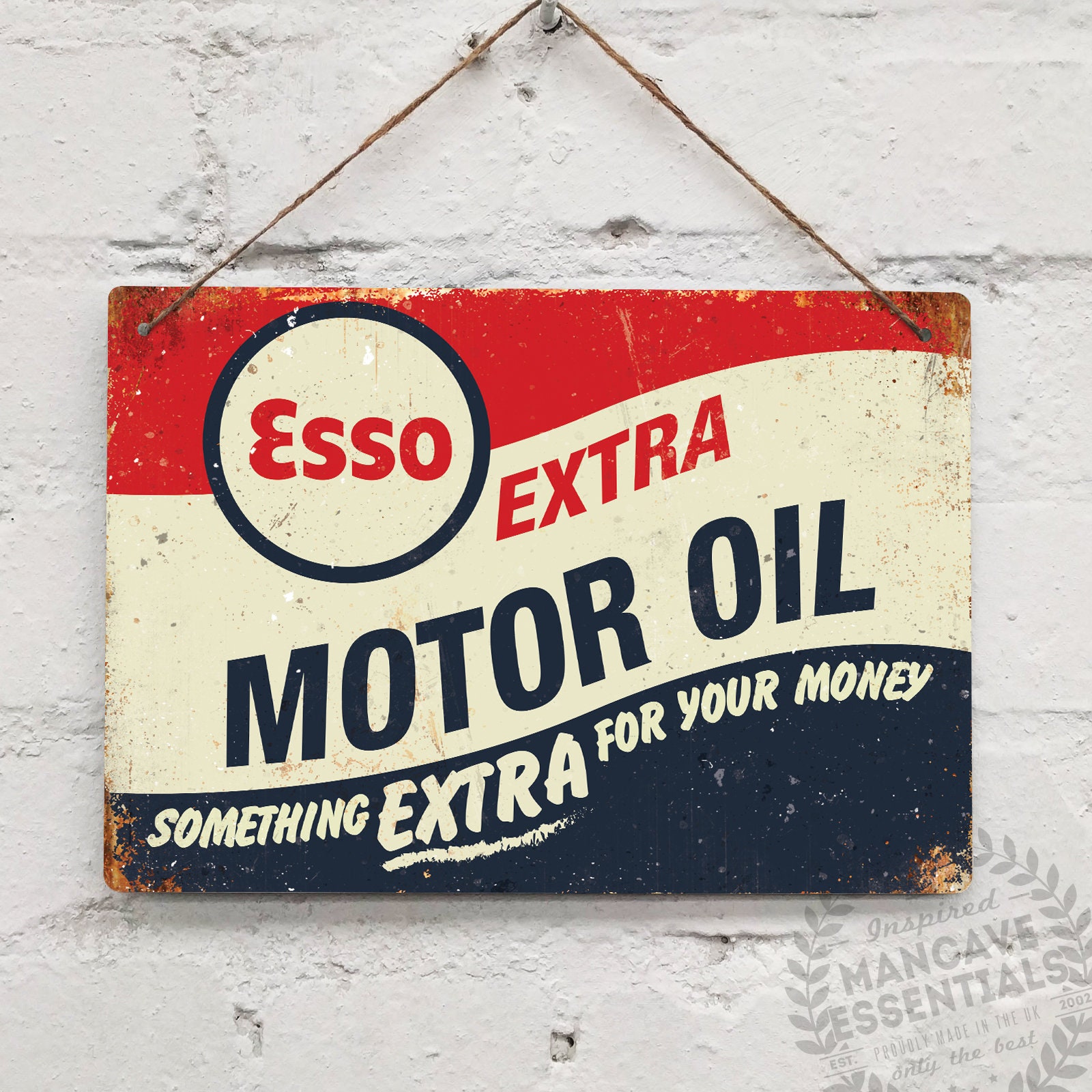 BP Motor Services Vintage Metal Wall Sign Garage Shed Retro Dad Mancave UK Oil