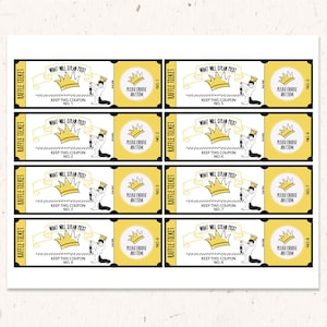 Doljabi Raffle Tickets, Where the Wild Things are, Wild ONE Collection - 64 count - Koreanischer Erster Geburtstag - Schwarz, Weiß und Gelb
