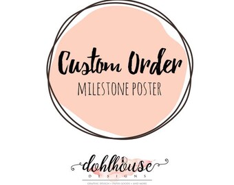 Custom Graphic Design Order on a Milestone Poster, Board. You pick a theme and color scheme and we design it.