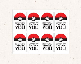 Instant Download - I Choose You thank You favor tags