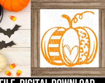 Halloween Pumpkin SVG, Distressed Pumpkin SVG, Leopard Pumpkin SVG, Fall Pumpkin svg, Farmhouse Fall svg, Farmhouse Halloween svg