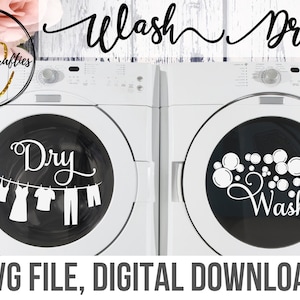 Wash and Dry SVG Set, Washer and Dryer SVG, Wash SVG, Dry svg, Washer and Dryer svg set