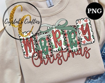 Coquette Merry Christmas PNG, Doodle Christmas T Shirt Design, Christmas PNG for Shirt