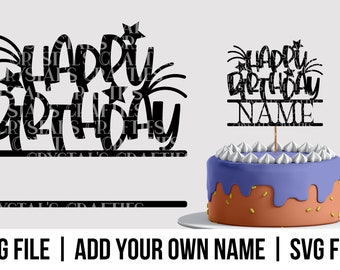 Happy Birthday SVG, Happy Birthday Cape Topper SVG, Birthday SVG, Cake Topper svg, Personalized Cake Topper svg, Birthday Cake Topper svg