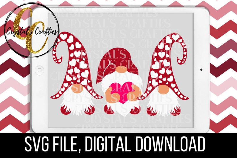 Download Valentine Gnome SVG Valentines SVG Gnome SVG Cute | Etsy