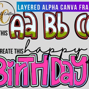 Canva Letters, Canva Alpha Set, Canva Frames, Frame, Cute Canva letters Template, Doodle alphabet, Doodle font