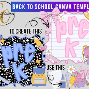 Back to School Canva Frame, Back to School Template for Canva, First Day of School Template, Customizable Canva Frames, School Signs Canva