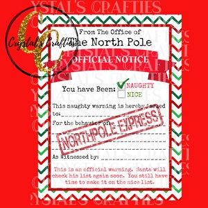 Elf Letters, Naughty Warning, Elf is Sick Letter, Letters From Santa ...