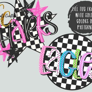 Preppy Canva Alphabet Frames, Center Line Letter Frames, Canva Alphabet Frames, Canva Letter Frames image 2