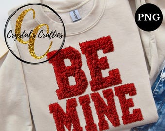 Latch Hook Valentines PNG, Valentine Yarn PNG, Be Mine Yarn PNG, Valentines Day Shirt Design