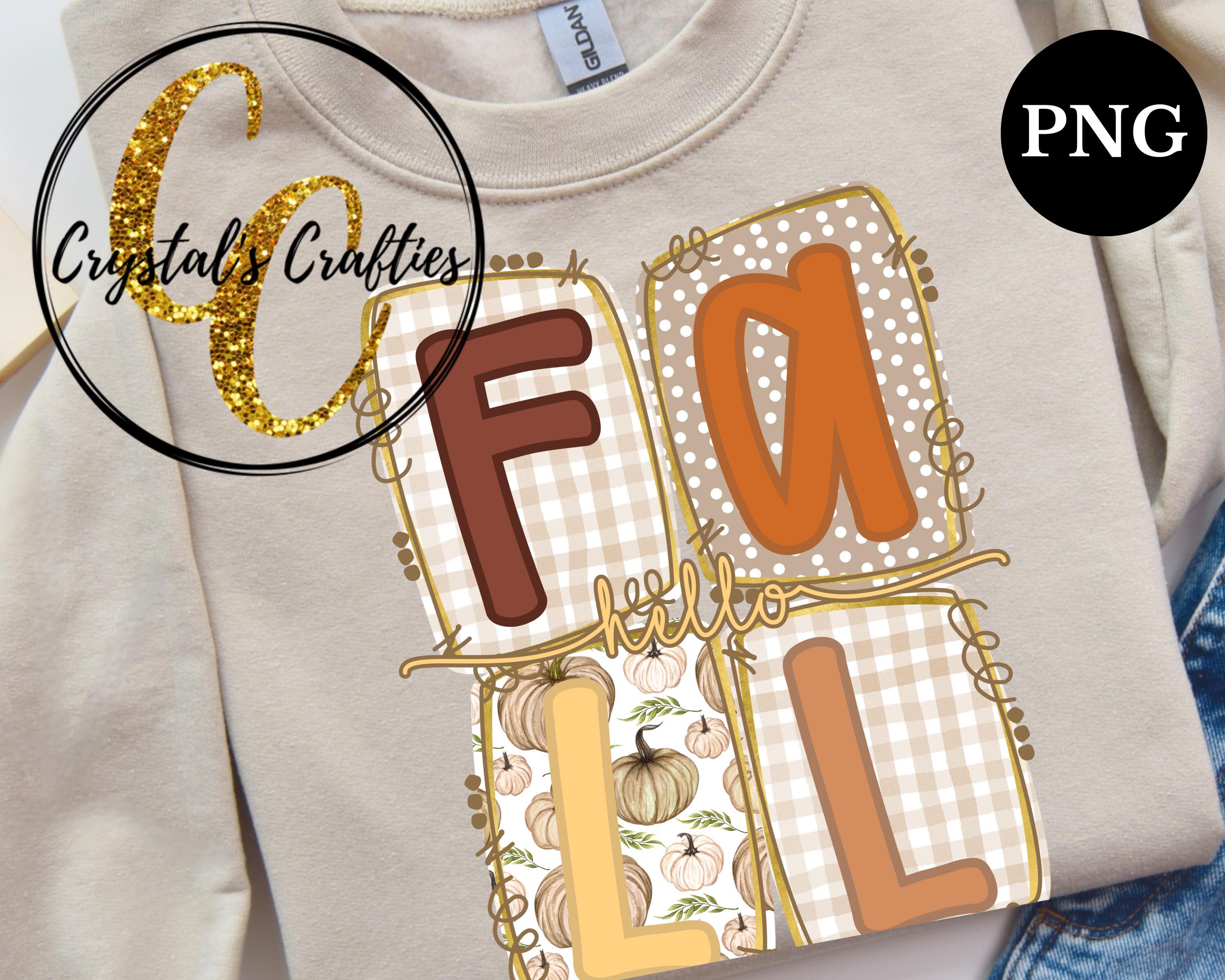 Preppy Hello Fall PNG, Square Fall PNG Design, Doodle Border Fall PNG ...