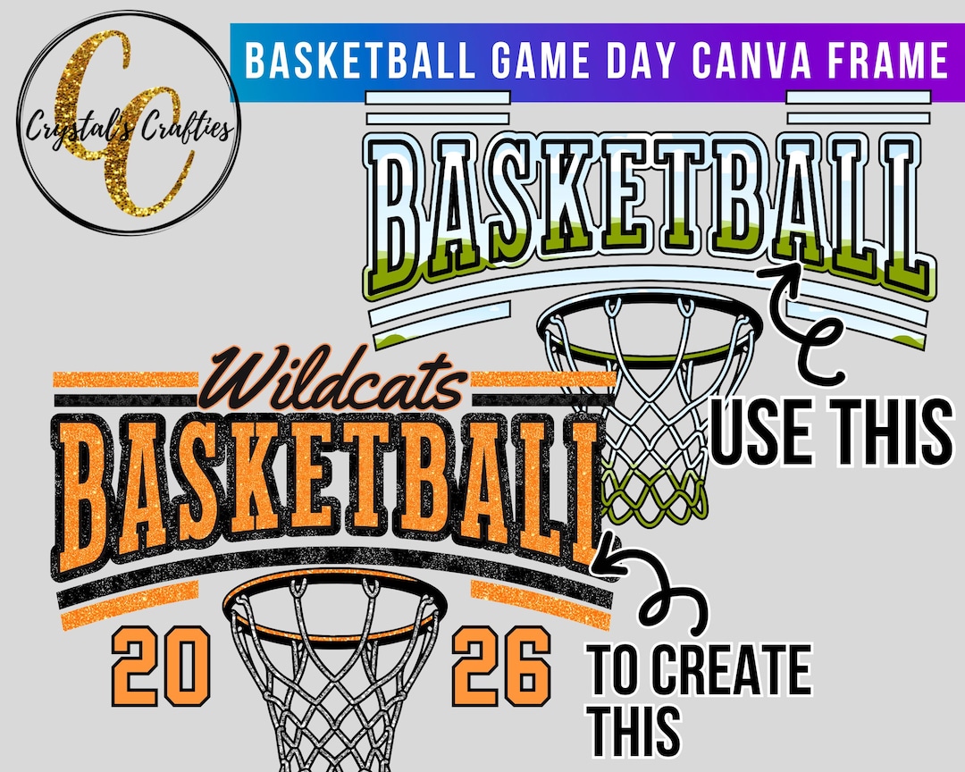 Basketball Canva Frames, Basketball Team Canva Frame Template ...