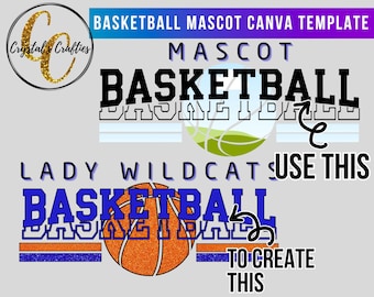 Basketball Canva Template, Basketball Mascot Canva Frame Template, Basketball Canva Frames, Basketball t shirt template Canva
