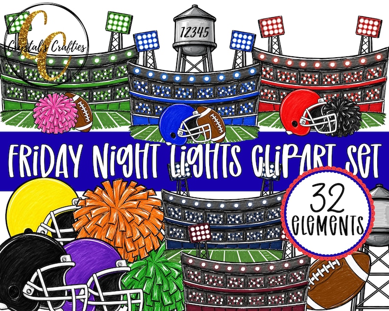 Football Mascots Clipart Set